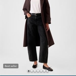 NWOT GAP Black Barrel Jeans